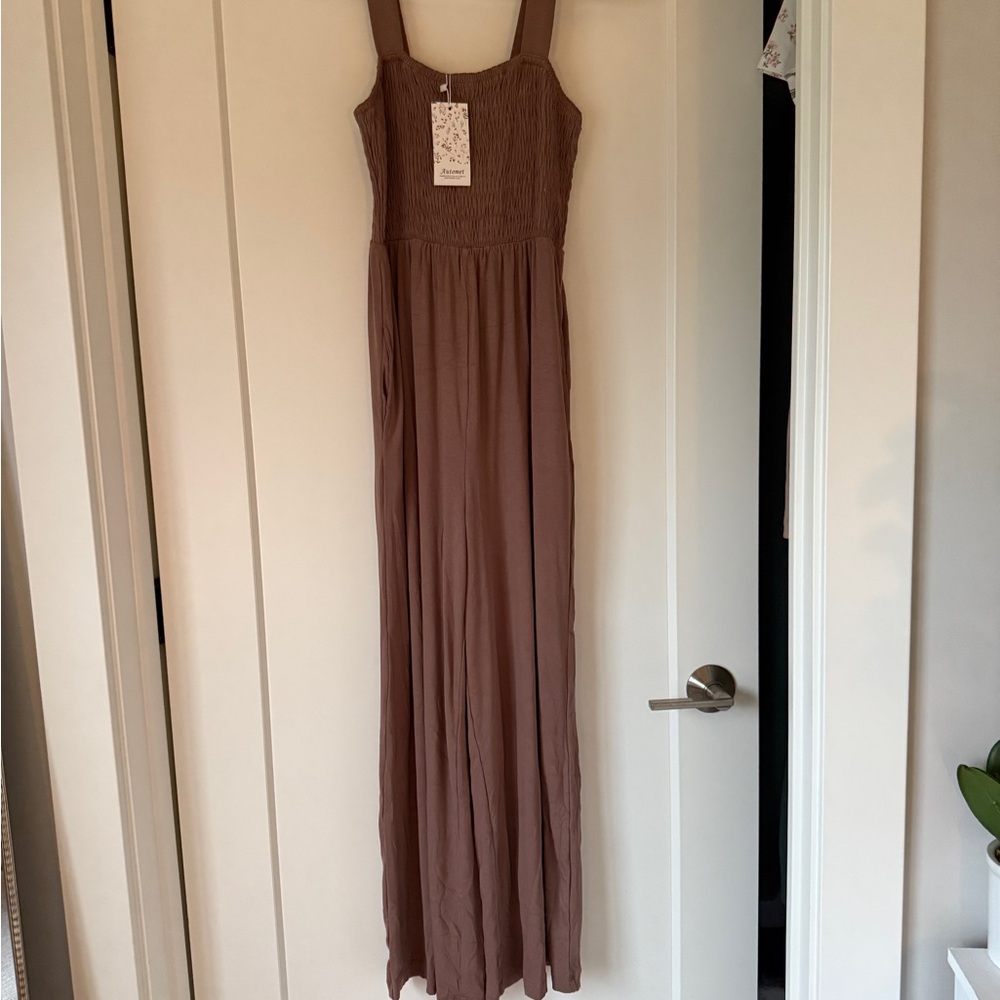 New Dark Taupe Pants Romper/Jumpsuit